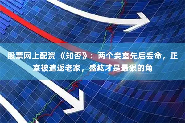 股票网上配资 《知否》：两个妾室先后丢命，正室被遣返老家，盛紘才是最狠的角